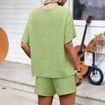 thumbnail image 5 of Maqroz Vacation Outfits for Women Spaghetti Strap Top and Wide Leg Pants Set Two Piece Outfit Summer Beach Travel Lounge Sets Green XXXL, 5 of 7