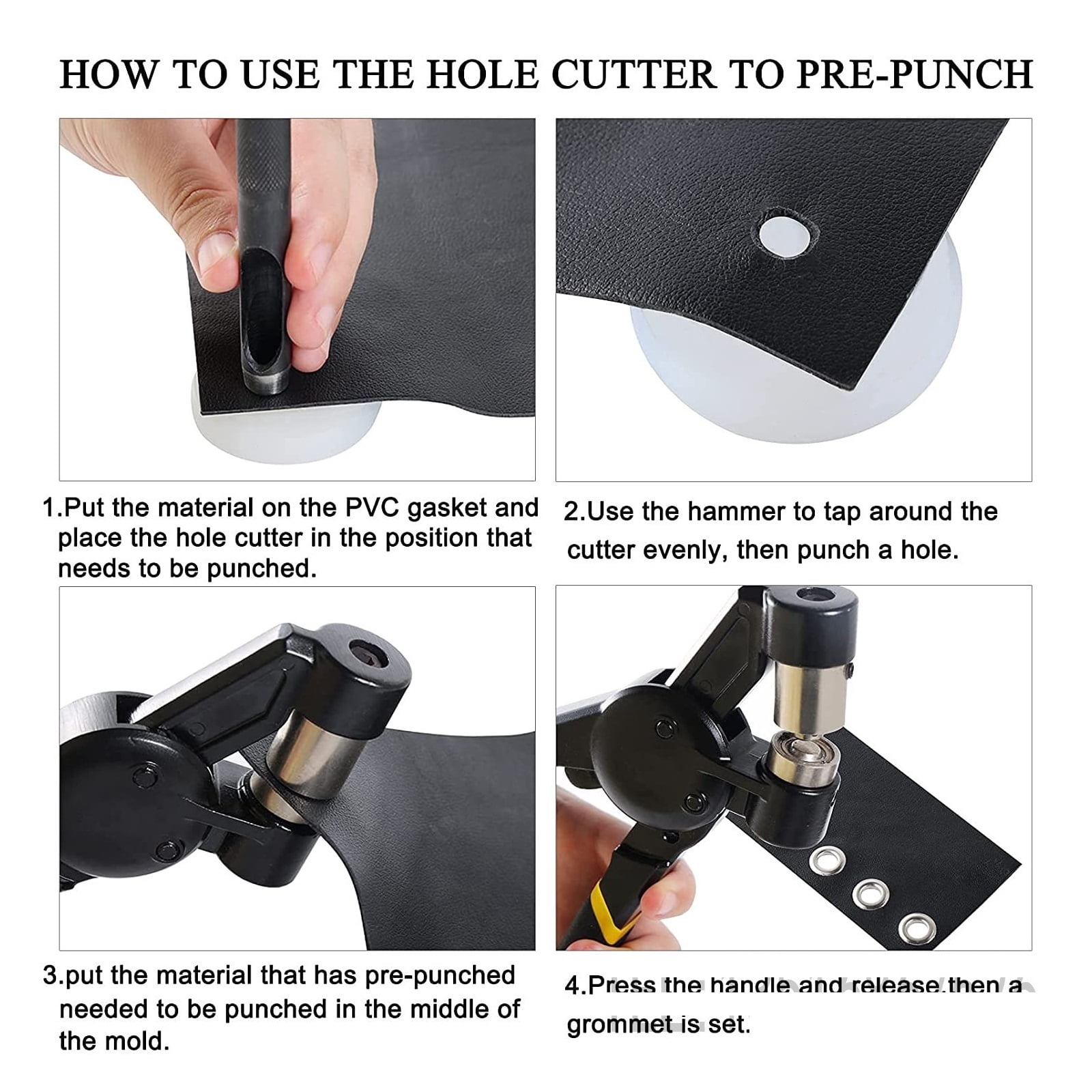 Manual Grommet Pliers Buttonhole And Punching Tool Set Hand Press Manual Button Pliers Household Tool