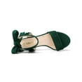 thumbnail image 4 of BLISSFUL STEP Women's Shoes Slingback Back Ankle Open Toe Tie Block Heels Sandals Green 5.5, 4 of 8