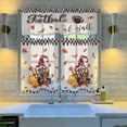 thumbnail image 2 of Fall Kitchen Curtains 3 Piece Set Football Curtains Cute Gnomes Valance & Tiers for Kitchen Home Cafe Indoor 36 Inch Short Window Curtain Over Sink Window Farmhouse Fall Decor, 2 of 6