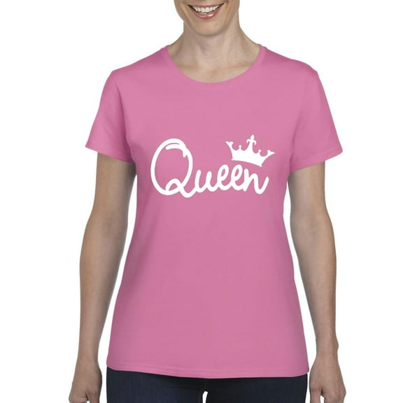 Normal is Boring - Women's T-Shirt Short Sleeve, up to Women Size 3XL - Queen in White Crown