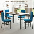 5 Piece Dining Room Table Set, Modern Dining Table Sets with Blue