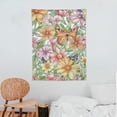 thumbnail image 3 of Nawypu  Wild Flower Tapestry Floral Plant Tapestries Watercolor Flowers in Pink and Yellow Colors Nature Scenery Butterfly Tapestries for Bedroom, 3 of 7