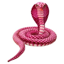 Large Realistic Snake Plushies - 67" Cobra Snake Stuffed Animals Toys,Gifts & Party Decorations (Hot Pink)