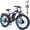 Blue, variant on KAIJIELAISI Adults Dual Motor Electric Bike, Peak 4000W 26 Inch Fat Tire Electric Mountain Bike, 48V 22.4AH Removable Battery, Dual Hydraulic Brakes 21-Speed Ebike