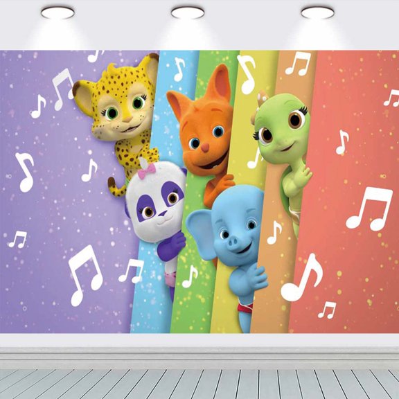 Word Party school Poster Backdrop Banner Party Supplies Birthday Decorations Background for Photography Taspestry