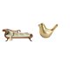 thumbnail image 1 of Sofá En Miniatura, Modelo De Sofá Cama De Madera, Accesorios De Bricolaje, Accesorios De Fotos, Minibanco, Sillón, Muebles En Miniatura Para Casa De Muñecas 1/12, Figura De Pájaro Dorado,, 1 of 8