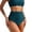 Z-Dark Green98, variant on JIAYUE Womens Summer Swimwear High Waisted Bikini Briefs Casual Ruched Full Coverage Swim Shorts Solid Color Beach Pool Swim Bottoms