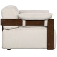 thumbnail image 5 of SAFAVIEH Couture Ivybella Modern Chenille Solid Armchair, Ivory/Dark Brown, 5 of 12