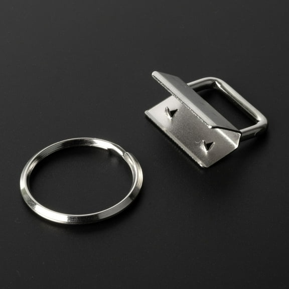 100 -  Country Brook Design® 1 inch Key Chain Fob Wristlet Hardware Sets with Key Ring