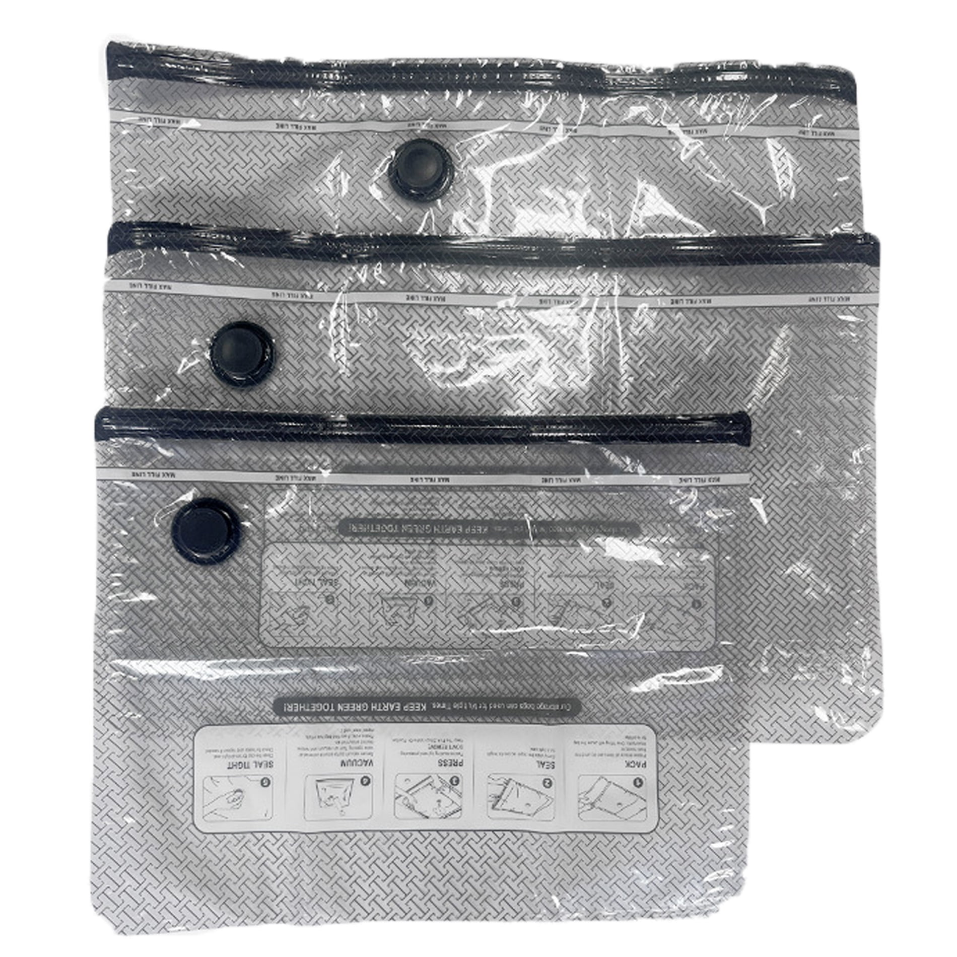 WAYCOM Vacuum Storage Space Saver Bags with Cordless Electric Pump, 15 Pack Travel Compression Bags for Clothes, Comforters