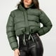 thumbnail image 1 of Ailaofu Women's Puffer Stand Collaraist Zipper Jackets Winter Warm Down Jacket Coat, 1 of 7