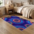 thumbnail image 2 of ODIKA Tie Dye Abstract Hippie Marbled Swirl Center Vibrant Flow Gradient for Small Living Room, Playroom, Bedroom, Easy Care Kids Safe, 2 of 7