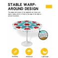 thumbnail image 2 of nqOlkjepod Boho Geometric Round Tablecloth, Fitted Table Cover with Elastic for 45"-54" Round Tables, Turquoise Red Ethnic Tribal Abstract Pattern Table Cloth Dinning Party Waterproof Tablecloths, 2 of 6