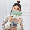 thumbnail image 3 of Shoulder Bag Large Capacity Contrast Color Adjustable Shoulder Strap Magnetic Snap Closure Waterproof Travel Faux Pearl Pendant Ladies Handbag, 3 of 10