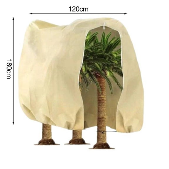 Heavy Duty Frost Protection Plant Cover with Drawstring and Zipper for Winter
