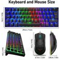 thumbnail image 3 of Lexontech UK Layout 60% Mechanical Keyboard 62 Keys Blue Switch Wired USB C 14 RGB Backlit Gaming Keyboard + 6400DPI Ultra-Light Honeycomb Mouse + Large Mouse Pad, Compatible With PS4,Xbox,PC - Black, 3 of 10