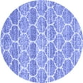 thumbnail image 1 of Ahgly Company Indoor Round Trellis Blue Modern Area Rugs, 6' Round, 1 of 4