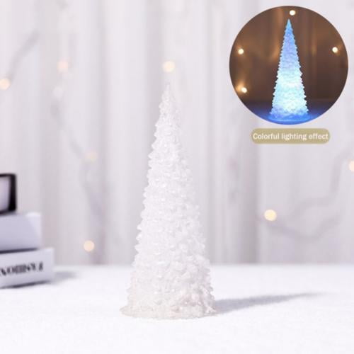 Lighted Christmas Tree Metallic Glitter Colorful LED Acrylic Night