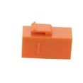 thumbnail image 2 of NavePoint CAT6 UTP Inline Keystone Coupler, RJ45 Female to RJ45 Female, Snap-In, 15 pack, Orange, 2 of 5