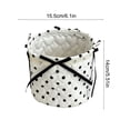 thumbnail image 5 of Werulen 4Pcs Round Cosmetic Storage Basket 6x6x5.5in, Desktop Item Organizing Bag, Small Storage Basket Box, Vanity Counter Organizer, Portable Makeup Storage Bin, 5 of 9