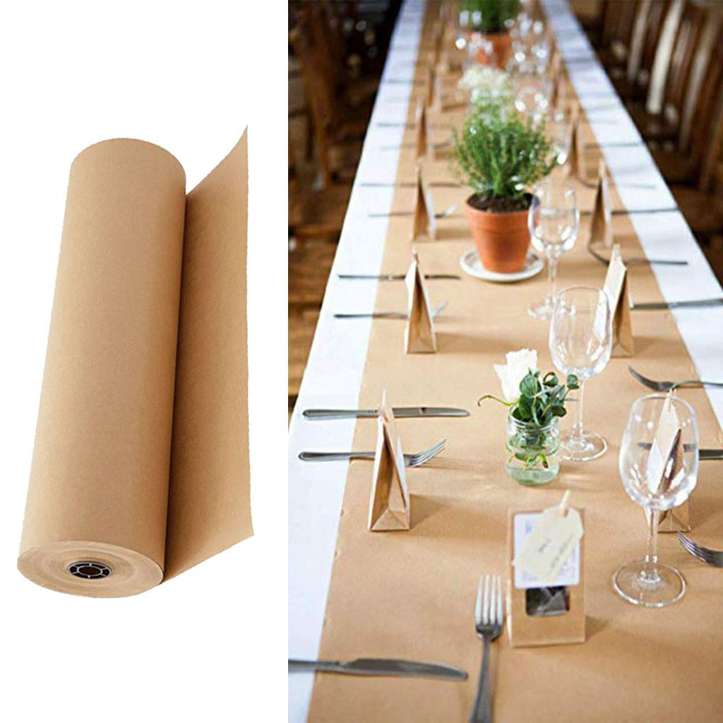 HILABEE 32 '' Kraft Paper Roll Heavy Duty Thick Brown Kraft Wrapping Paper Roll for DIY Kunst und Skulpturen Postal,Gift Wrapping,Protecting Tabletop, Size