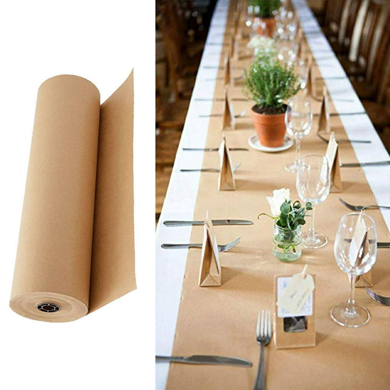 10M Recyclable Plain Brown Kraft Wrapping Paper Roll – Hallmark