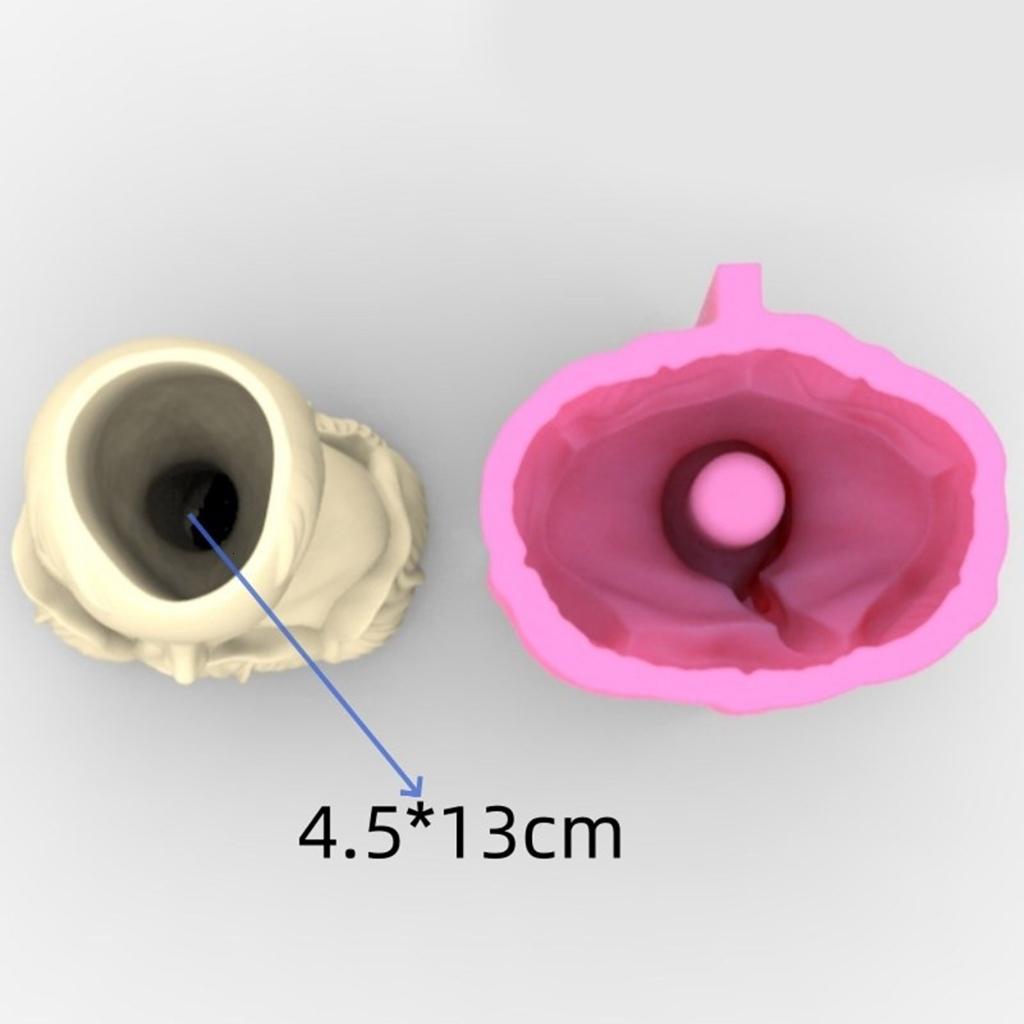 Osdhezcn Portrait Succulents Planter Molds DIYs Concrete Flowerpot Resin Molds Pen Holder Resin Molds Desk Livingrooms Decoration