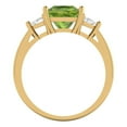thumbnail image 4 of Clara Pucci 14K Yellow Gold 2.32ct Peridot Three-Stone Ring for Women, 4 of 8