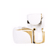 thumbnail image 1 of Guantes De Box Entrenamiento Kickboxing Adulto Velcro 8-12oz Blanco/Dorado, 1 of 4