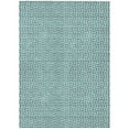 thumbnail image 2 of 8' X 10' Teal Blue And Silver Geometric Washable Indoor Outdoor Area Rug, 2 of 5