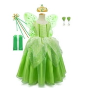 Bébé filles fée clochette Cosplay Costume vert fée Tutu robe Tulle robe de bal enfants vêtements robe enfant en bas âge tenues de fête d'anniversaire