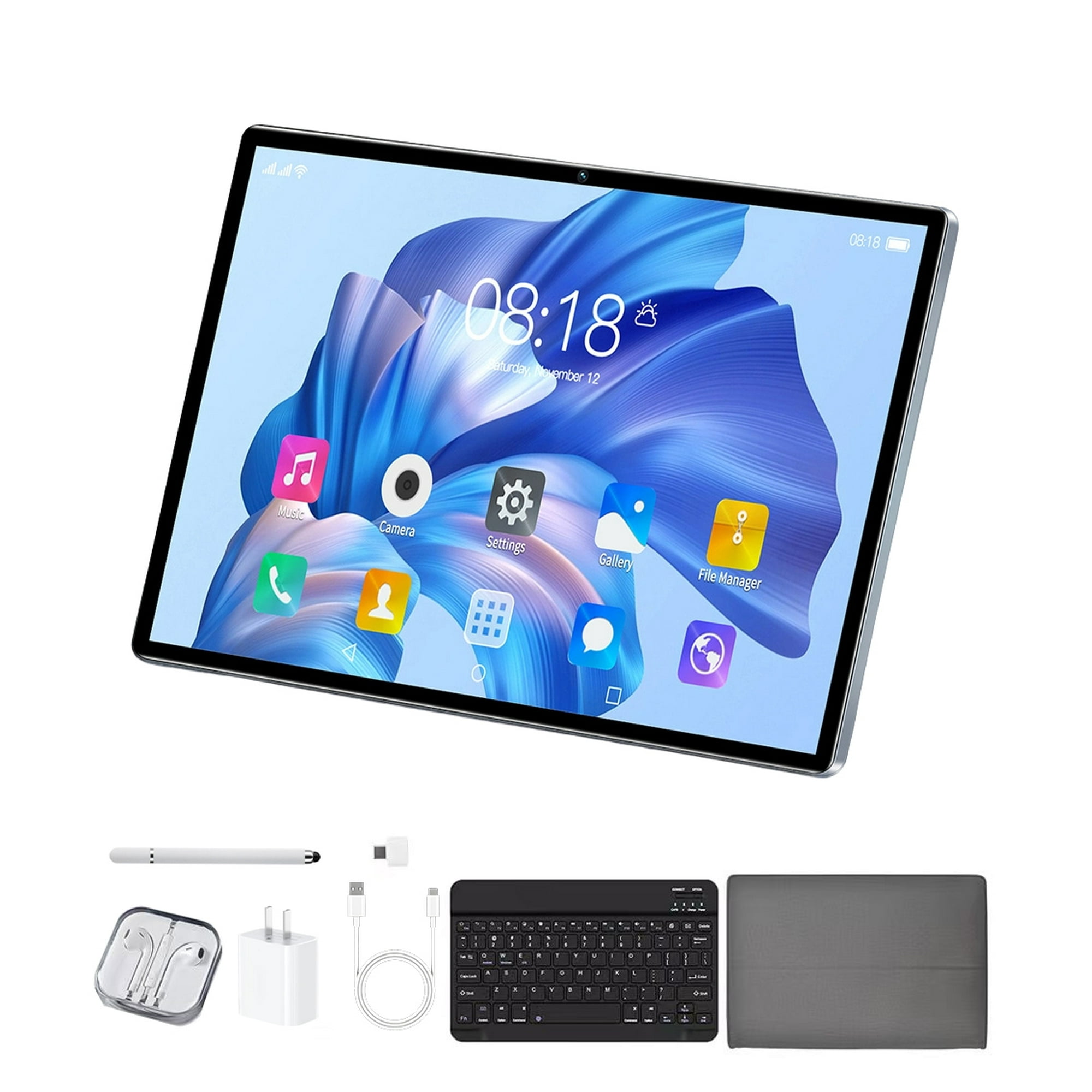 Tablet 2026 Newest Android 12 Tablet, 10 Inch Tablet,5G Wi-Fi Tablet Computer,2 In 1 Tablet with Keyboard, 256GB ROM+8GB RAM ,Octa-Core Processor,1920 * 1200 IPS,Bluetooth,GPS