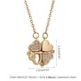 thumbnail image 5 of YIEMEEN Heart-to-Heart Fashion Clover Pendant Necklace Vintage Lucky Four Leaf Clover Choker Chain Jewelry Gift, 5 of 10