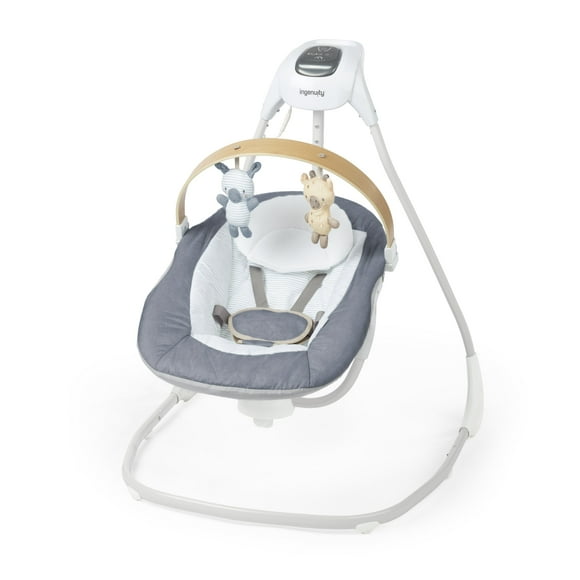 Ingenuity SimpleComfort Compact Soothing Baby Swing for Infants, Blue
