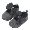 thumbnail image 2 of Travelwant Baby Girls Glitter Sequins Sparkly Bling Bowknot Anti-Slip Mary Jane Flat Crib Shoes, 2 of 7