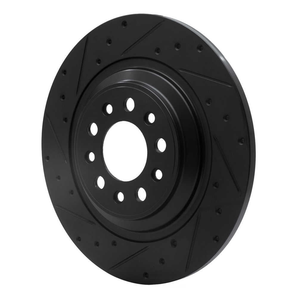 Dynamic Friction Company 633-42010L DFC Brake Rotor - Drilled And Slotted - Black