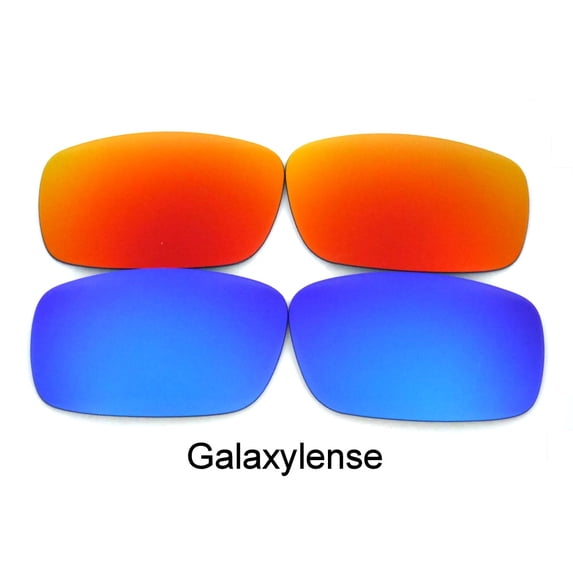 Galaxy Replacement Lenses for Oakley Crankshaft Red & Blue Color 100% UVAB