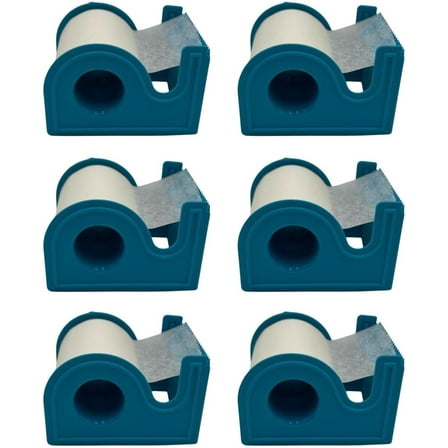 Microporous Medical Surgical Paper Tape Adhesive Bandage, Hypoallergenic Breathable Dressing 2 Inch x 10 Yards with Dispenser (Pack of 6)