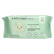 ATTITUDE Pet Grooming Wipes, Unscented, 72 Wipes