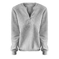 thumbnail image 3 of Valueadd Women's Long Sleeve T-shirt Knitted Fabric Sweatshirt Zipper Long Sleeved Womens Top, 3 of 7