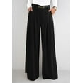 thumbnail image 3 of PRETTYGARDEN Womens Fall Wide Leg Trousers High Elastic Waist Loose Pleated Long Flowy Palazzo Work Pants with Pockets, 3 of 7