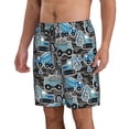thumbnail image 2 of Naloa Blue Excavator Men's Beach Shorts, Surfing shorts, Swim trunks, Quick Dry Swim Trunks for Surfing Beach Fun - XX-Large, 2 of 9