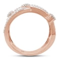 thumbnail image 4 of 1/2 Ct Round Cut Lab Created Moissanite Diamond Bypass Criscross Engagement Ring 14k Rose Gold Over Sterling Silver(G-H Color,VVS1 Clarity,0.50 Cttw)-4.5, 4 of 7