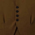 thumbnail image 6 of Men's Business Casual 2 Piece Suit Set, Short Sleeve Lapel Collar Button Down Shirt & High Waist Straight Leg Dress Pants, Loose Fit formal Daily office Outfit Brown, 6 of 6