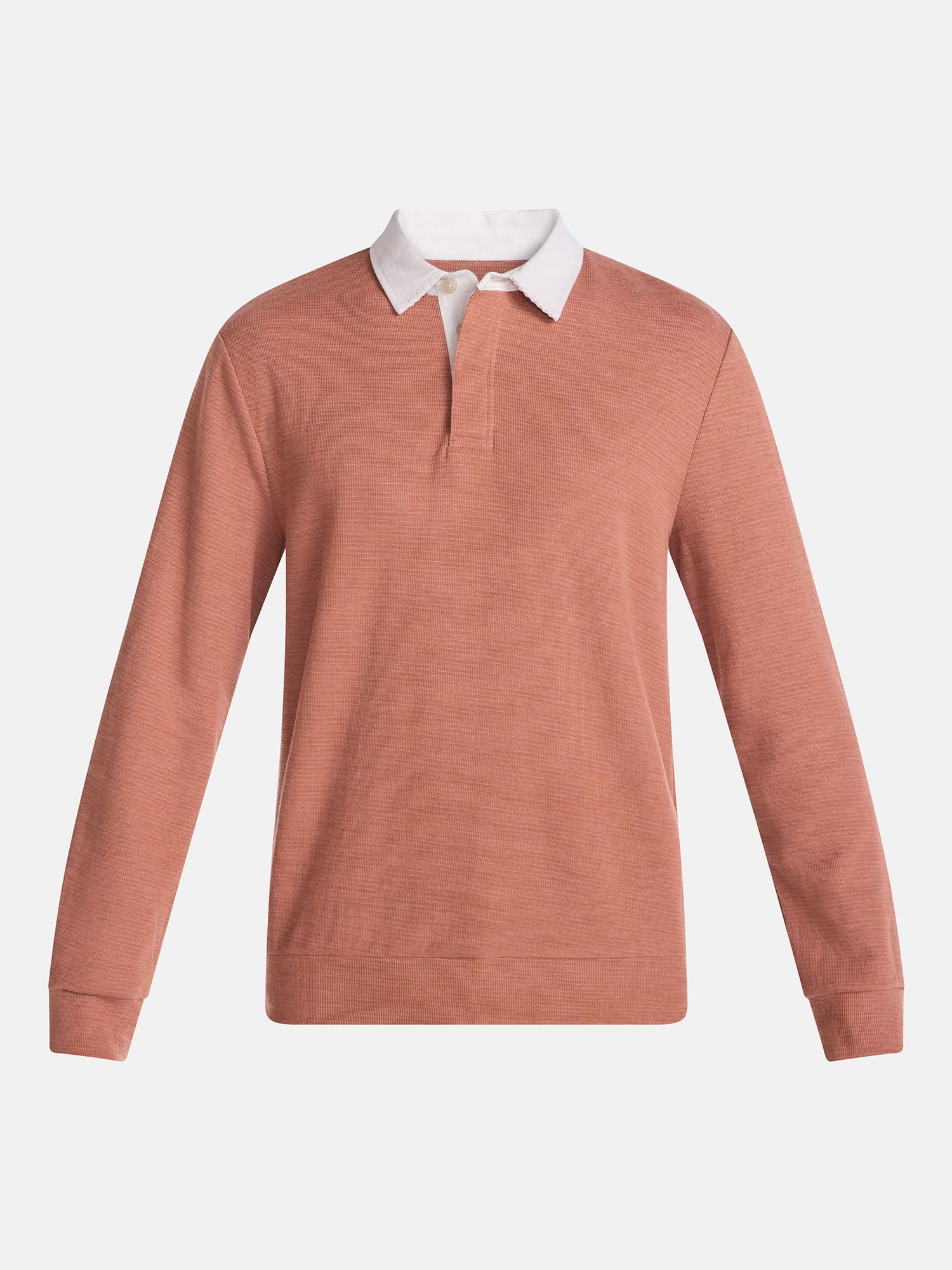 George Men's and Big Men's Rugby Shirt with Long Sleeve, Size S-6XB