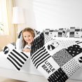 thumbnail image 4 of Homewish Zoo Panda Bedding Comforter Set,Modern Geometric Stripe Twin Comforter Sets,Plaid Triangle Lines Bedding Set For Kids,Luxury Bedroom Decor,2pcs, 4 of 8