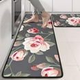 thumbnail image 2 of Kitchen Rugs Sets Of 2,Pioneer Flower Floral Print Pattern Anti Fatigue Kitchen Mat Rugs Non Slip Washable,Decorative Kitchen Floor Mats for Kitchen,Sink,Laundry,17"x47"+17"x47", 2 of 5