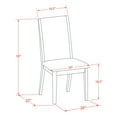 thumbnail image 5 of East West Furniture V097LA015-9 9-Piece Stylish Dinette Set a Superb Cement Color dining table Top and 8 Beautiful Linen Fabric Parson Chairs with Stylish Chair Back, Linen White Finish, 5 of 10