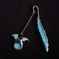 thumbnail image 4 of hirigin Luminous Metal Bookmark, Glow in The Dark Retro Feather Dragon Book Marker, Unique Gift for Men Women, 4 of 6